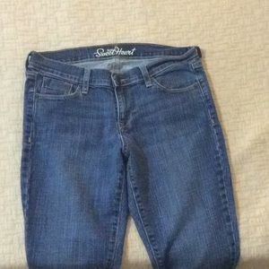 Medium colored blue jeans for sale